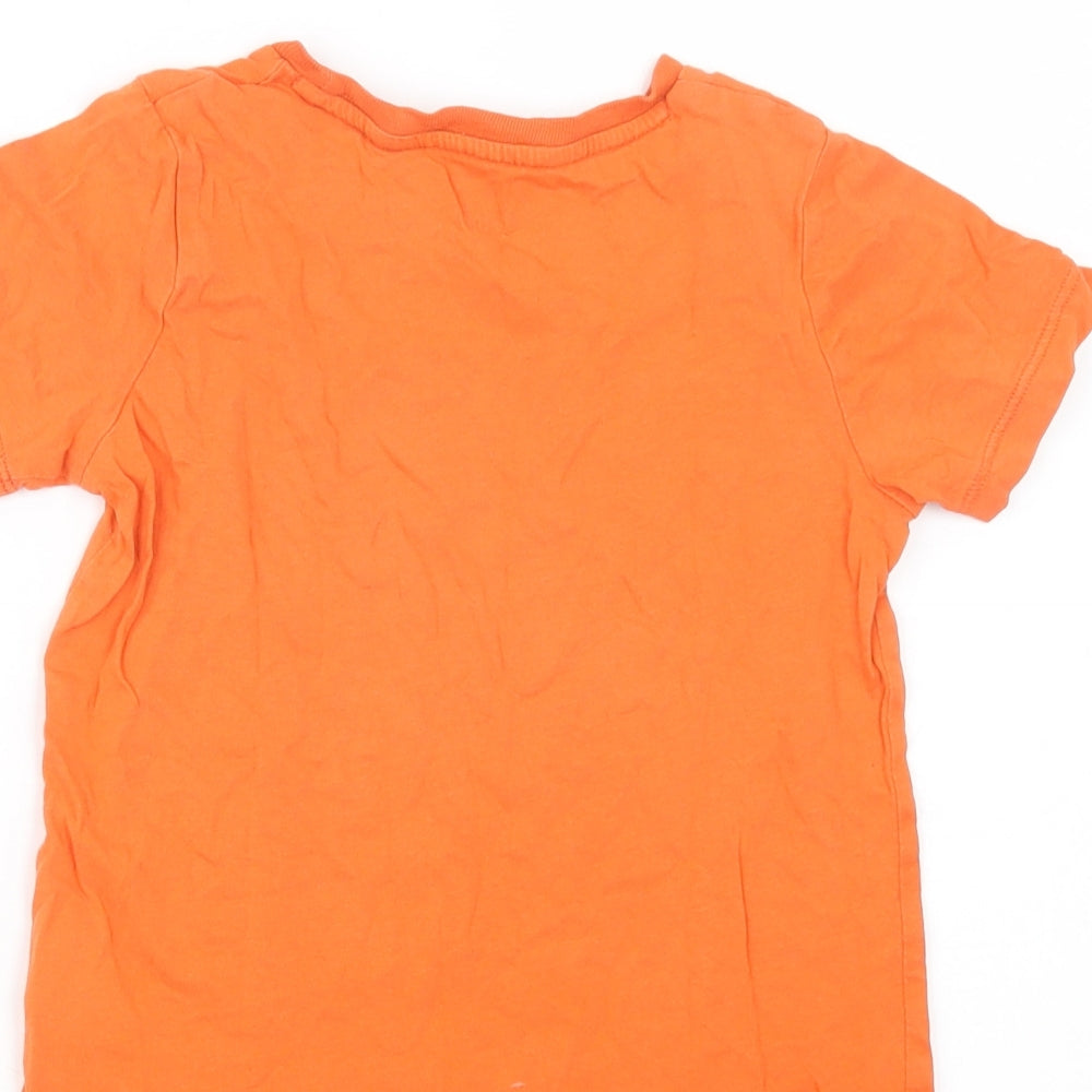 Cool Club Boys Orange Cotton Pullover Polo Size 4 Years Crew Neck Pullover - Wormland