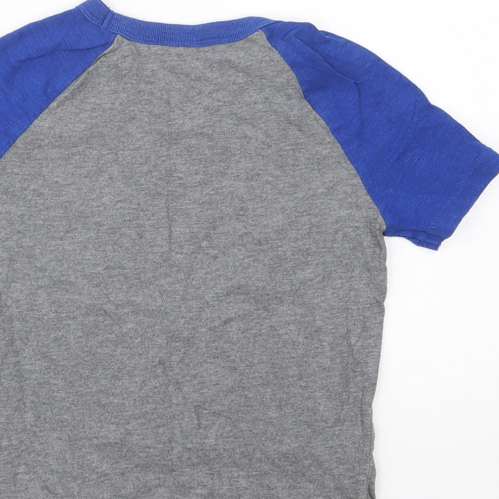 Gap Boys Grey Cotton Pullover T-Shirt Size 4-5 Years Crew Neck Pullover - Emojis