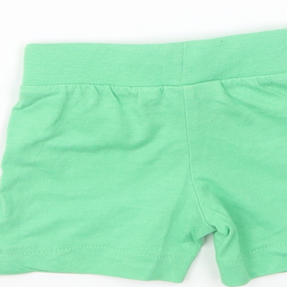 TOM TAILOR Baby Green Cotton Cropped Trousers Size 3-6 Months Drawstring - Goal