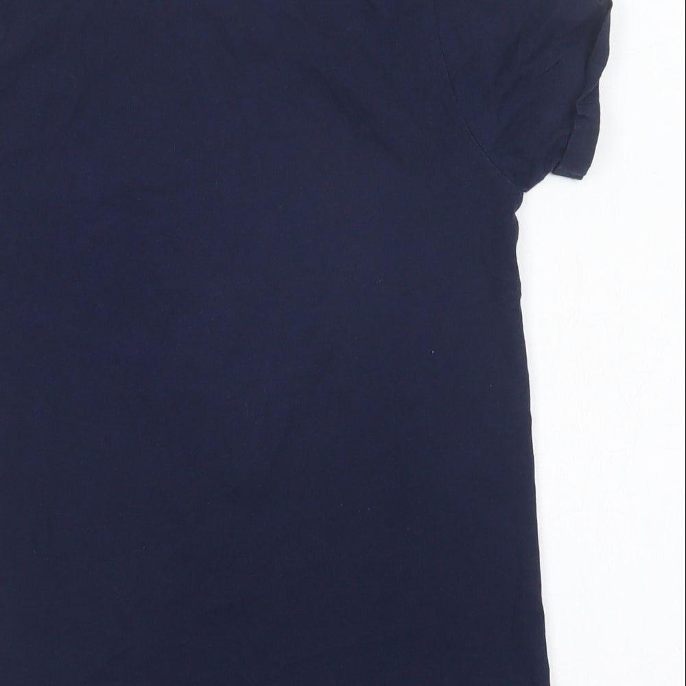 Primark Girls Blue Cotton Pullover T-Shirt Size 9-10 Years Crew Neck Pullover - J'adore