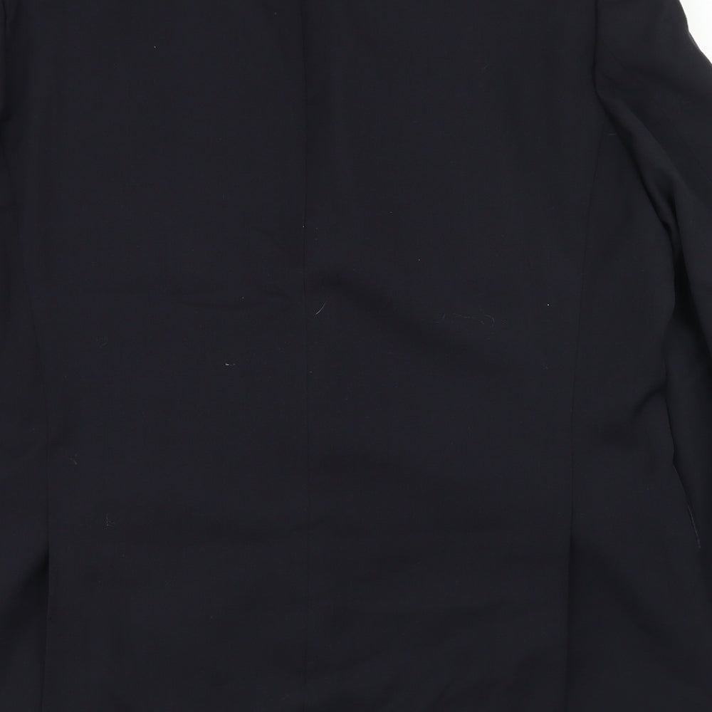 Becker Mens Black Polyester Jacket Blazer Size 40