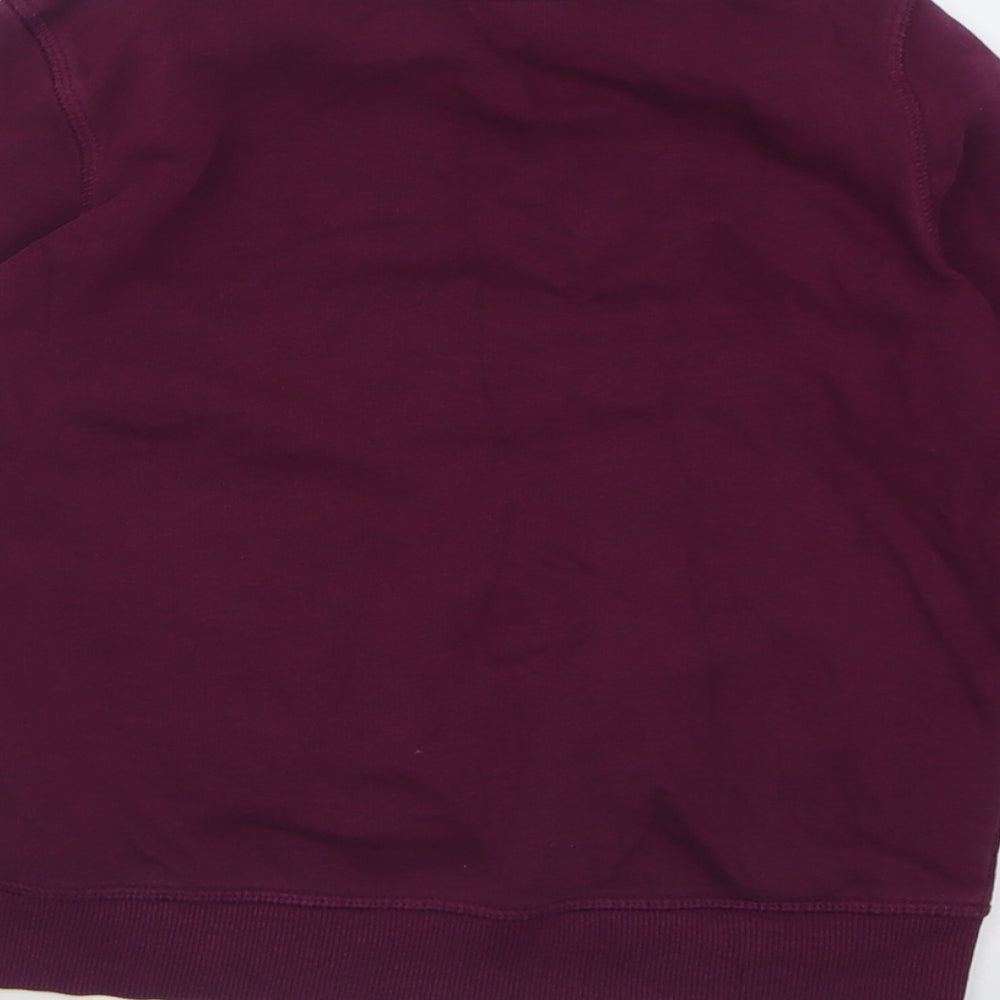 H&M Girls Purple Cotton Pullover Sweatshirt Size 8-9 Years Pullover