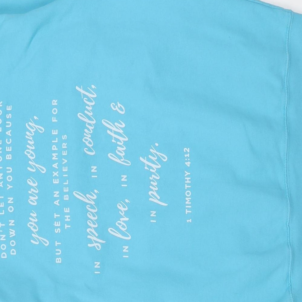 Awdis Womens Blue Cotton Pullover Sweatshirt Size M Pullover - whitehead presbyterian