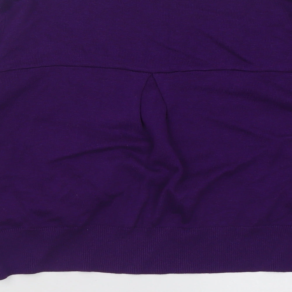 Wallis Womens Purple V-Neck Cotton Cardigan Jumper Size S