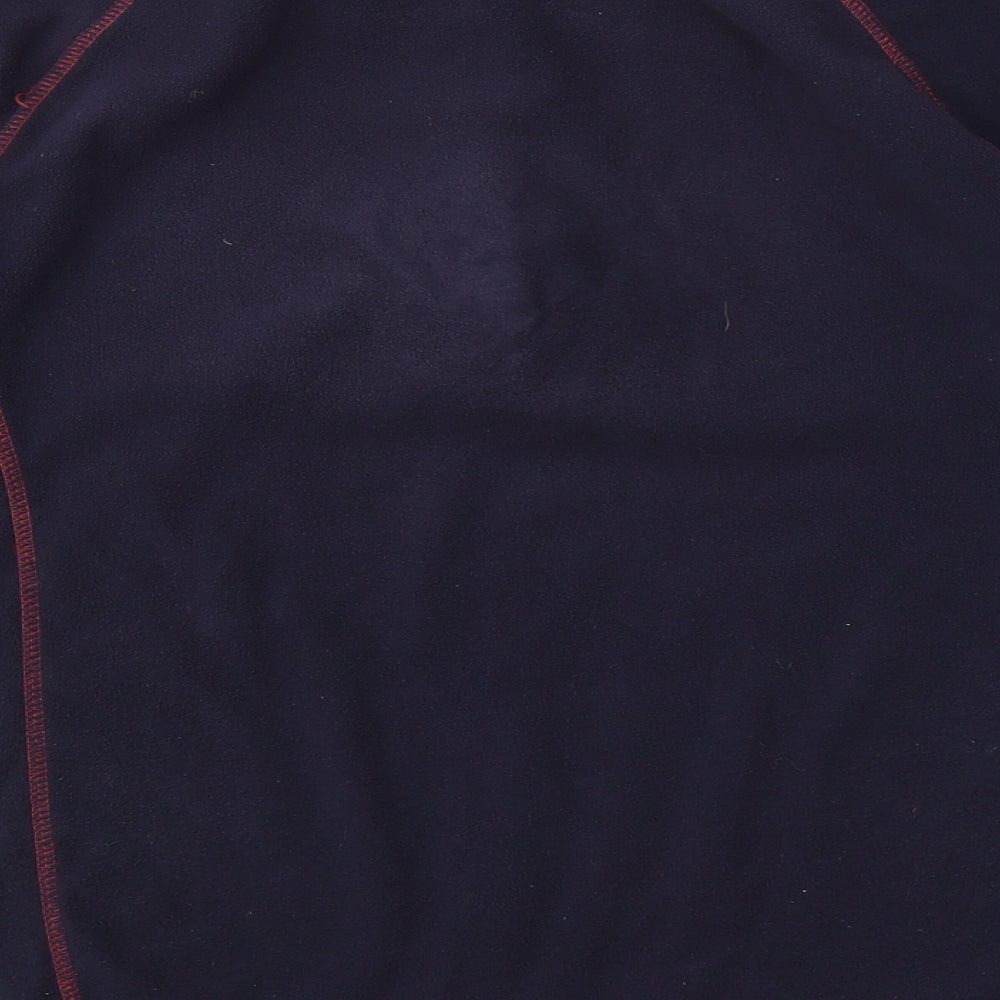 Blue Mountain Womens Blue Polyester Pullover Sweatshirt Size L Zip