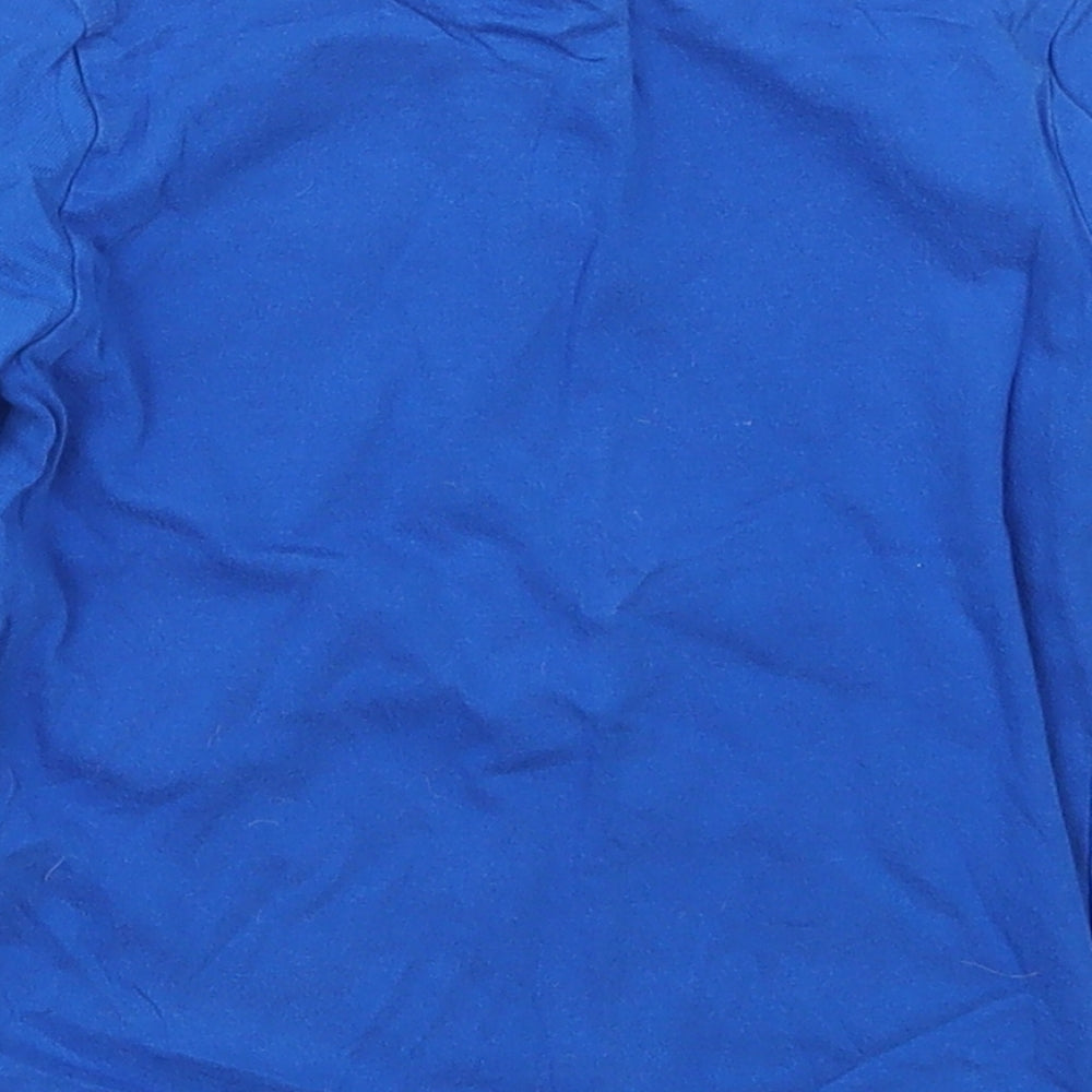 F&F Boys Blue Cotton Basic T-Shirt Size 12-18 Months Crew Neck Pullover - Wild Thing