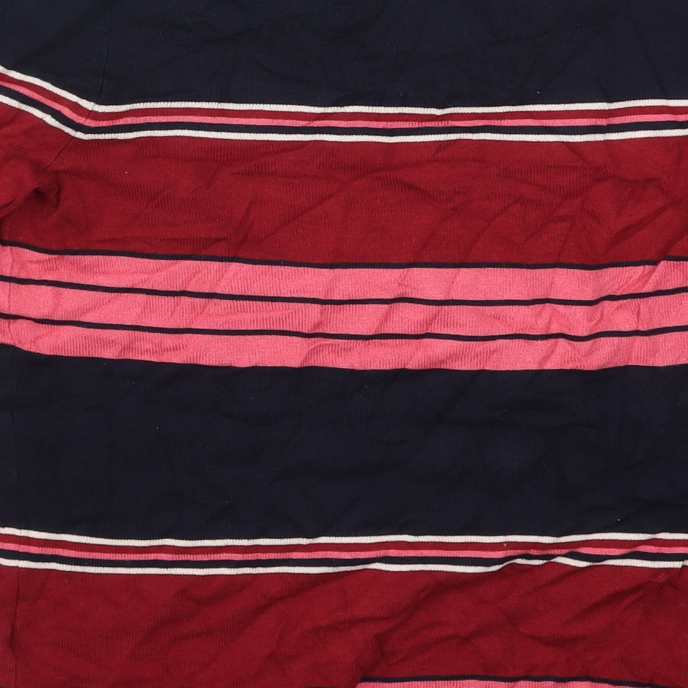 Principles Womens Pink Round Neck Striped Viscose Pullover Jumper Size 8