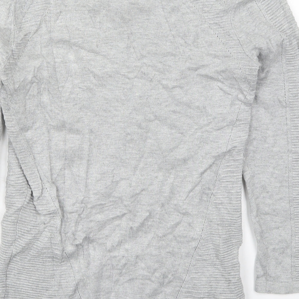 Principles Womens Grey Round Neck Viscose Pullover Jumper Size 8