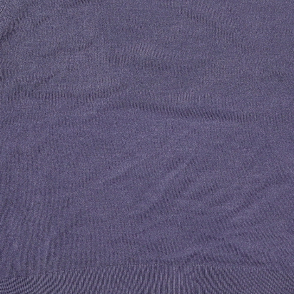Marks and Spencer Womens Purple Round Neck Acrylic Pullover Jumper Size 14