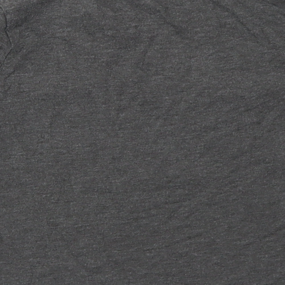 Matalan Girls Grey Cotton Basic T-Shirt Size 7 Years Crew Neck