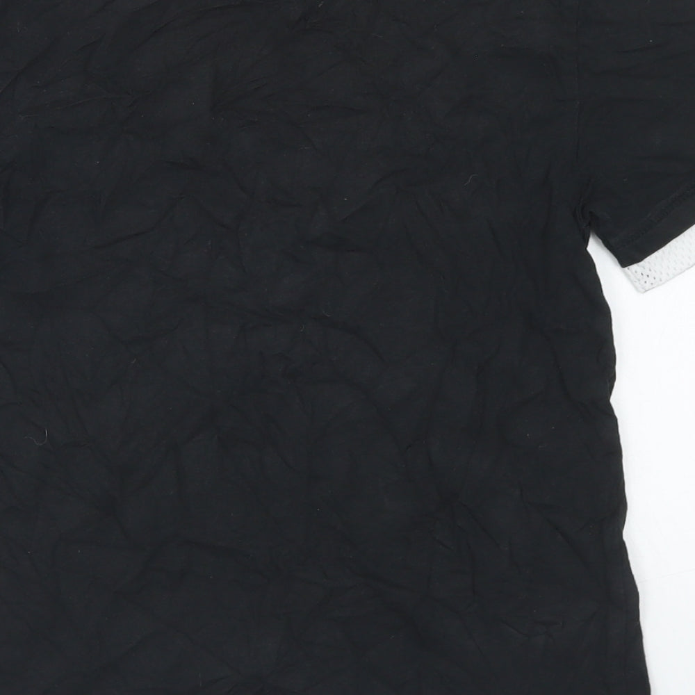 F&F Boys Black Cotton Basic T-Shirt Size 9-10 Years Crew Neck - Unleash The Wild Side Tiger