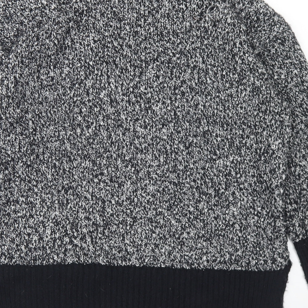 Marks & Spencer Womens Black V-Neck Polyester Pullover Jumper Size S