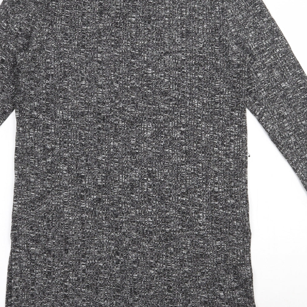 F&F Womens Grey Round Neck Polyester Pullover Jumper Size 10