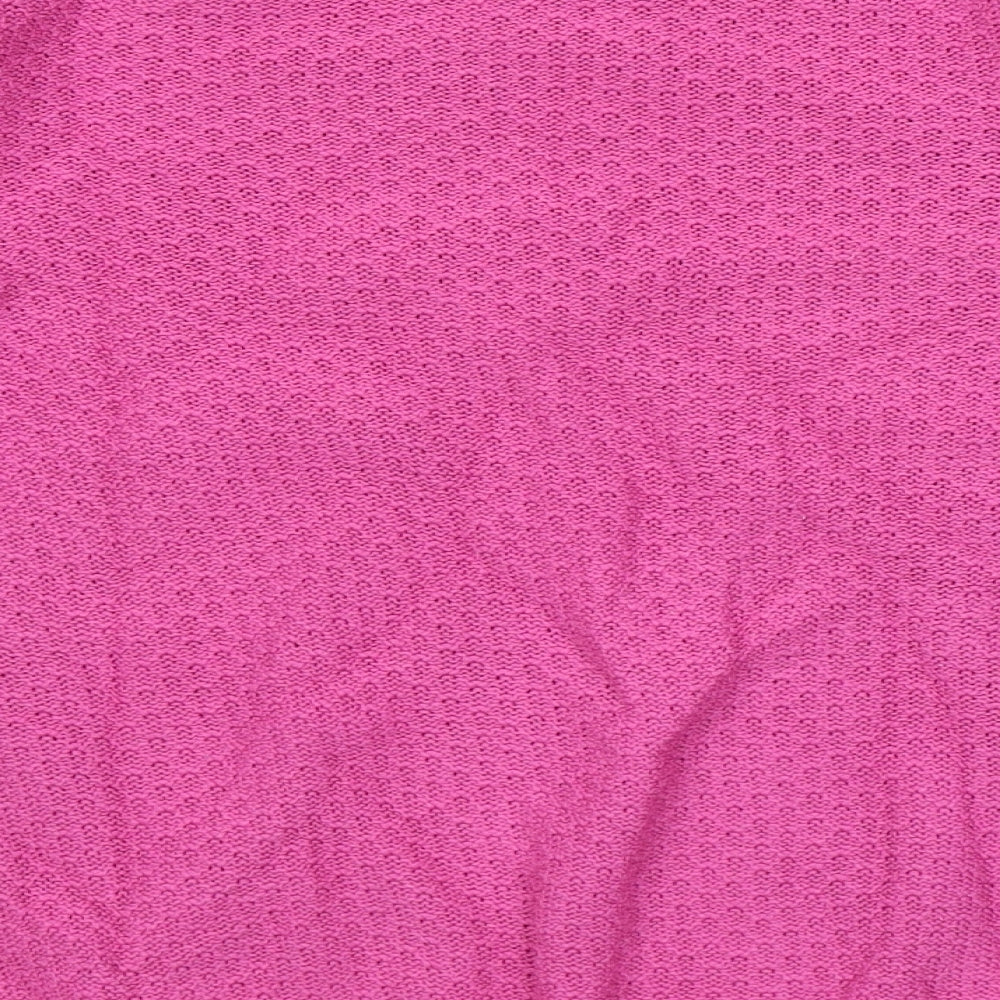 ISLE Essentials Womens Pink V-Neck Cotton Pullover Jumper Size M