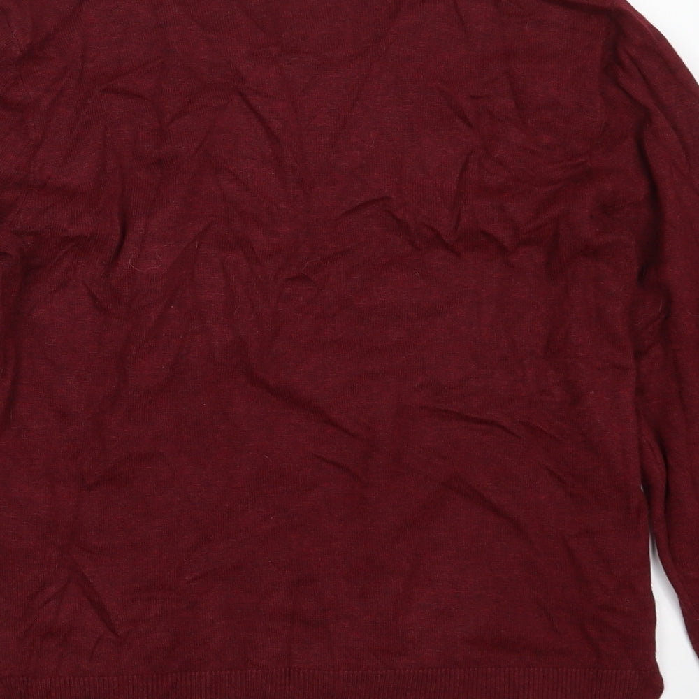 Dunnes Stores Womens Purple Boat Neck Viscose Pullover Jumper Size S