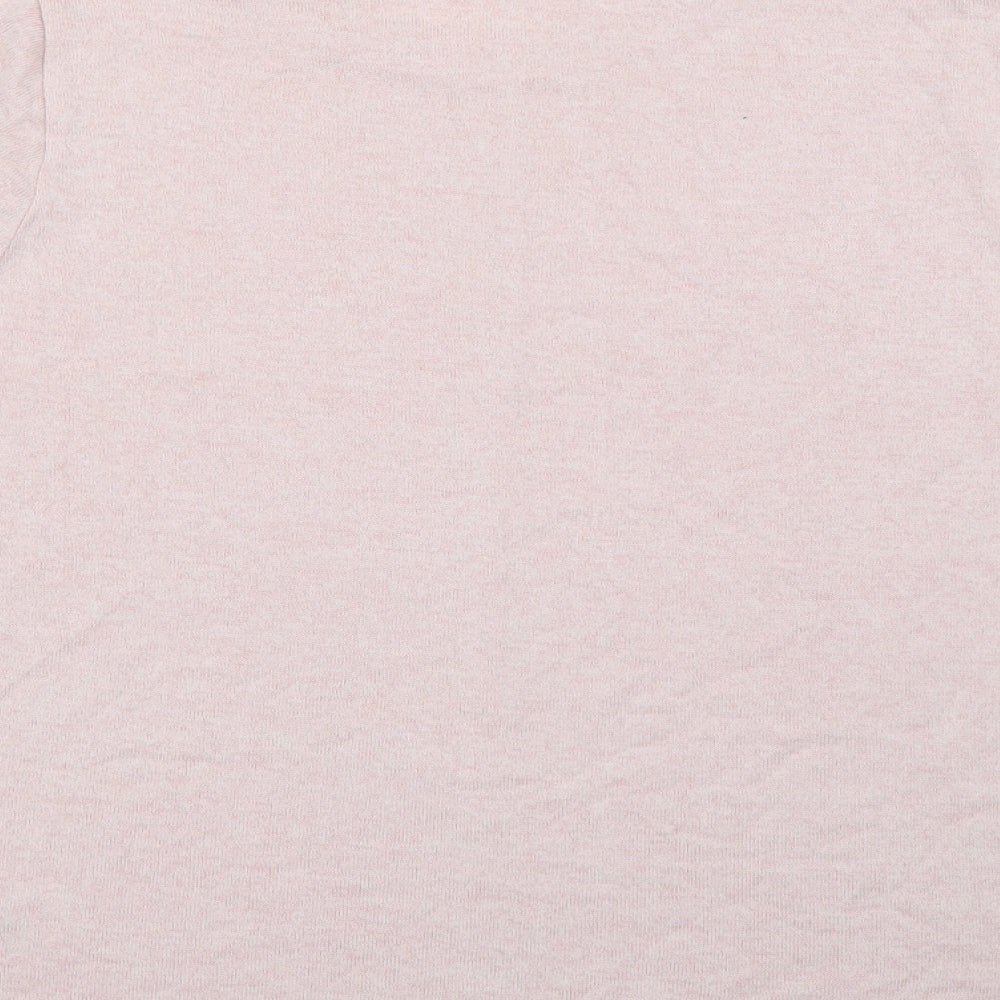 Marks & Spencer Womens Pink Crew Neck Viscose Pullover Jumper Size 12