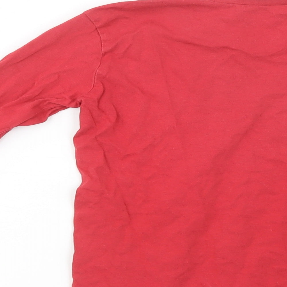 Dunnes Stores Girls Red Cotton Basic Polo Size 5 Years Crew Neck Pullover