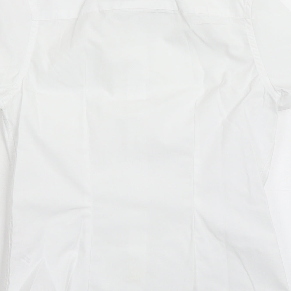 F&F Girls White Polyester Basic Button-Up Size 6-7 Years Collared Button - School Wear