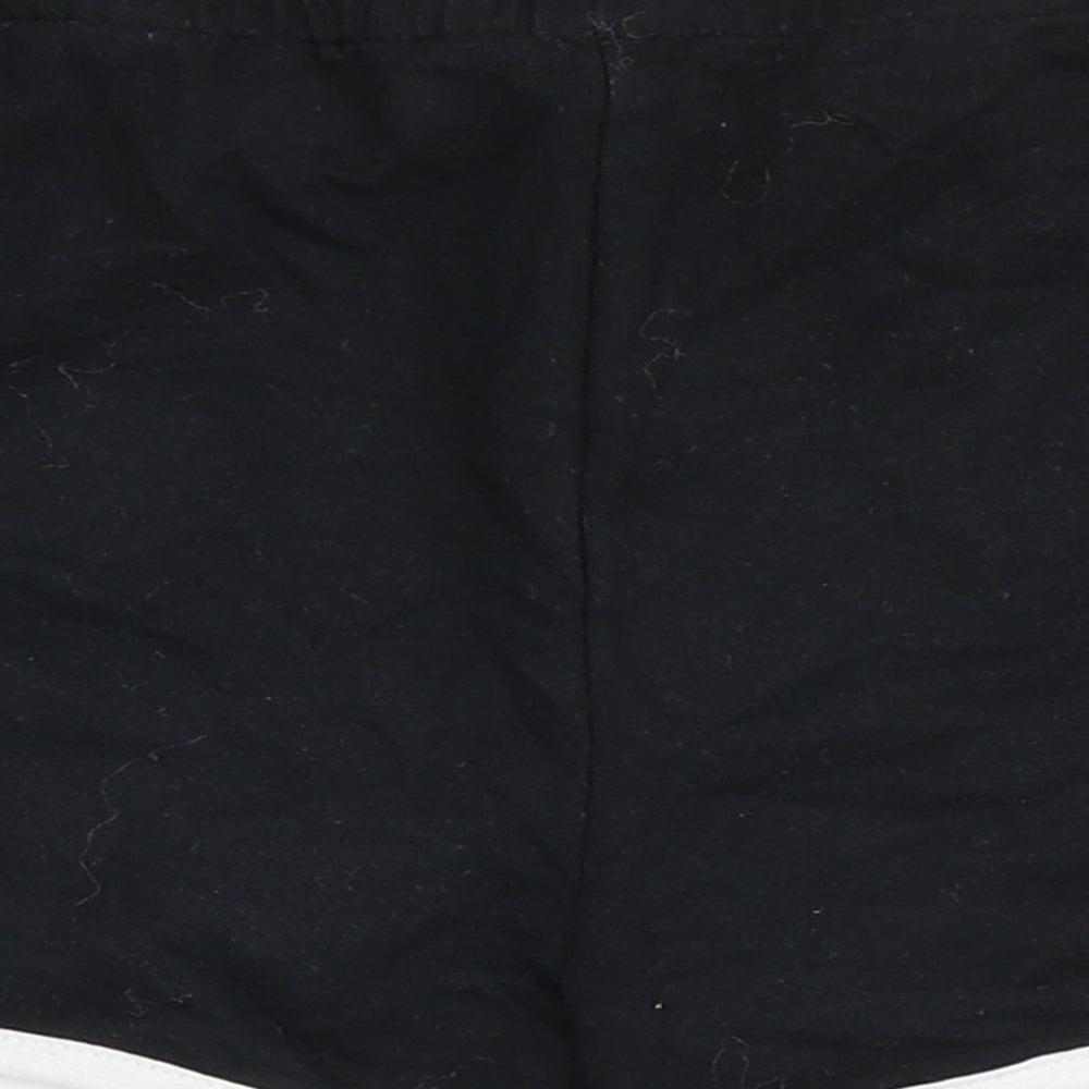 Dunnes Womens Black Cotton Hot Pants Shorts Size 25 in Regular Drawstring
