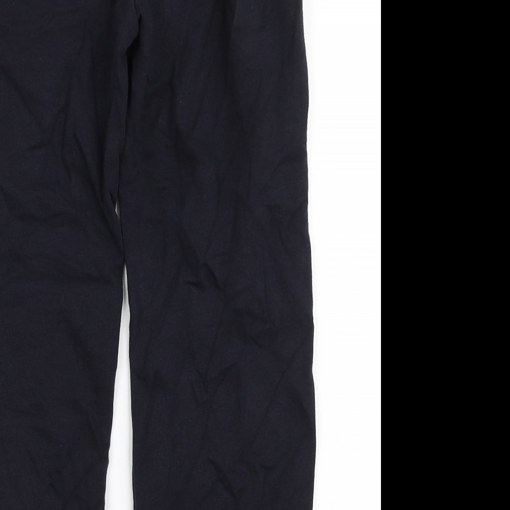 TU Boys Blue Cotton Jogger Trousers Size 9 Months Regular Drawstring - School Wear