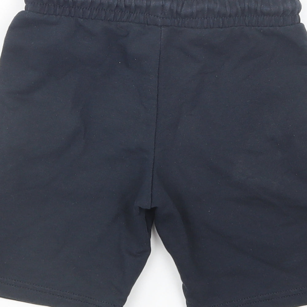 Dunnes Stores Boys Blue Cotton Sweat Shorts Size 5-6 Years Regular Drawstring
