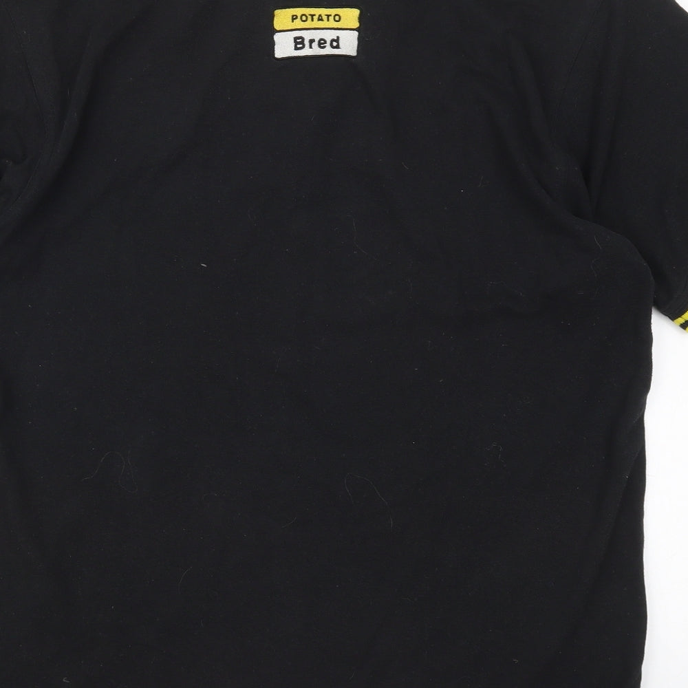 Kustom Kit Mens Black Cotton Polo Size M Collared Pullover - Potato Bred
