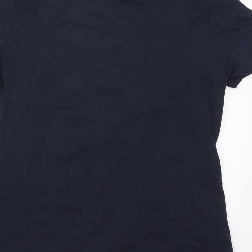 Dunnes Womens Blue Cotton Basic T-Shirt Size M Crew Neck - Bride Squad
