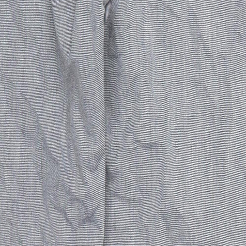 Insirah Womens Grey Cotton Trousers Size 26 in L27 in Regular