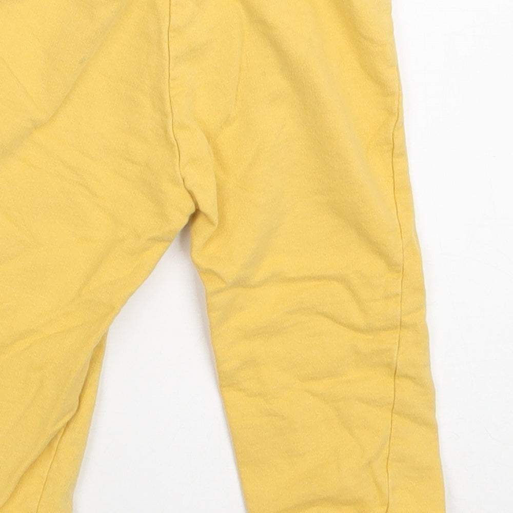 So cute Boys Yellow 100% Cotton Sweatpants Leggings Size 12-18 Months Drawstring