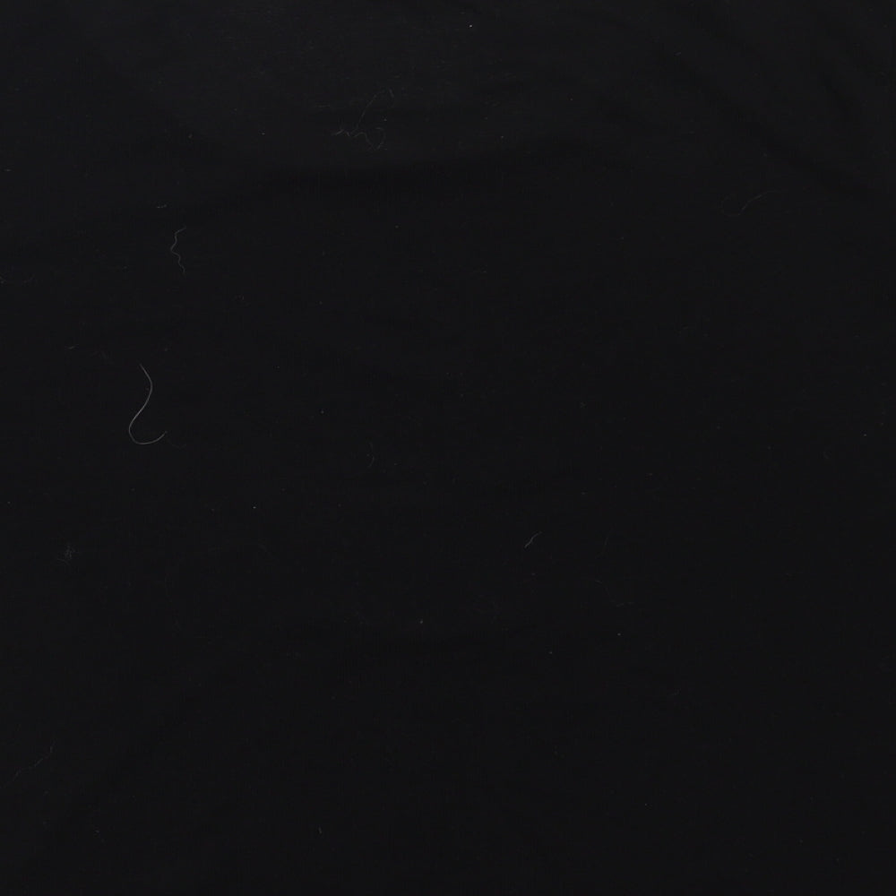 Topshop Womens Black Polyester Pullover Sweatshirt Size 12