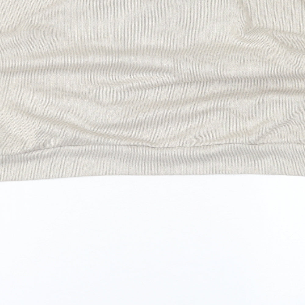 Dazy Womens Beige Polyester Pullover Sweatshirt Size XL - Cropped