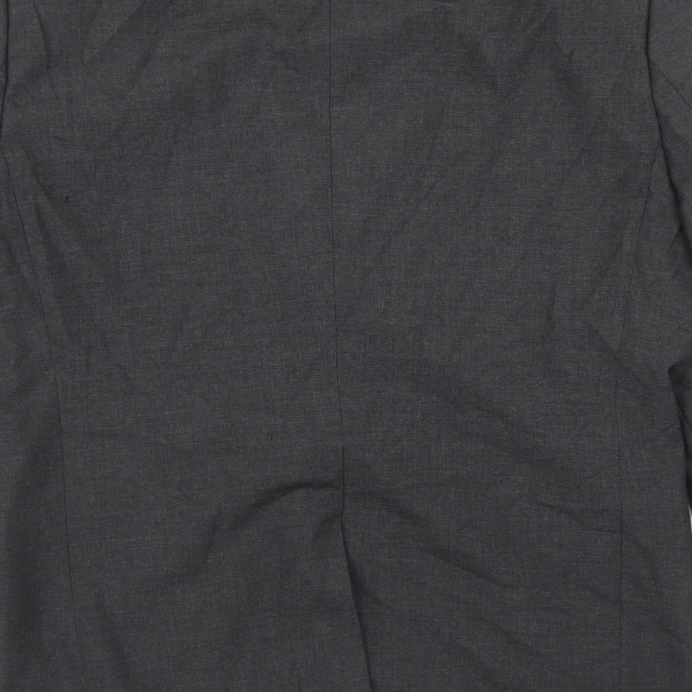 NEXT Mens Grey Polyester Jacket Blazer Size 38 - Tailored Fit