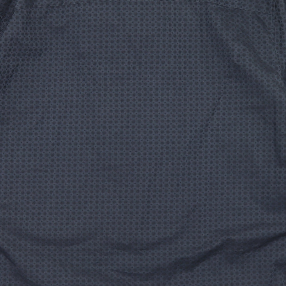The Collection Debenhams Mens Blue Check Polyester Button-Up Size 2XL Collared Button - Tailored fit