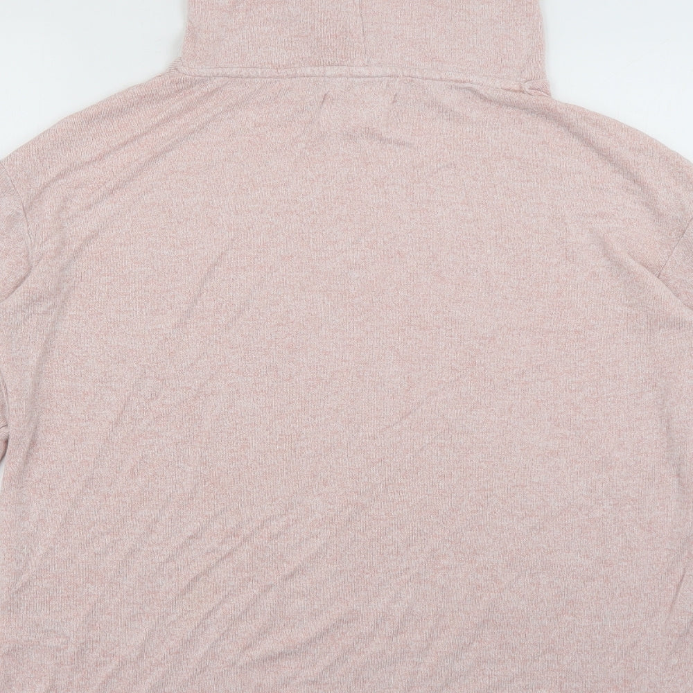 NEXT Womens Pink Roll Neck Viscose Pullover Jumper Size M