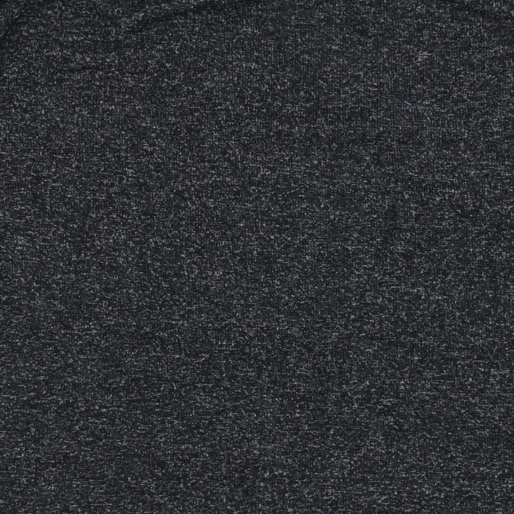 COIN 1804 Womens Black Polyester Basic T-Shirt Size L Round Neck