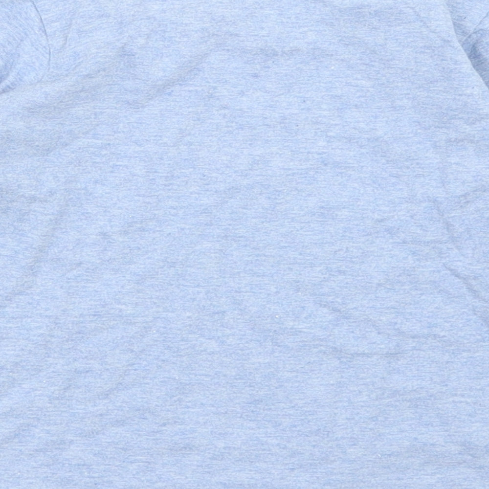 E-vie Angel Girls Blue Cotton Basic T-Shirt Size 3 Years Crew Neck