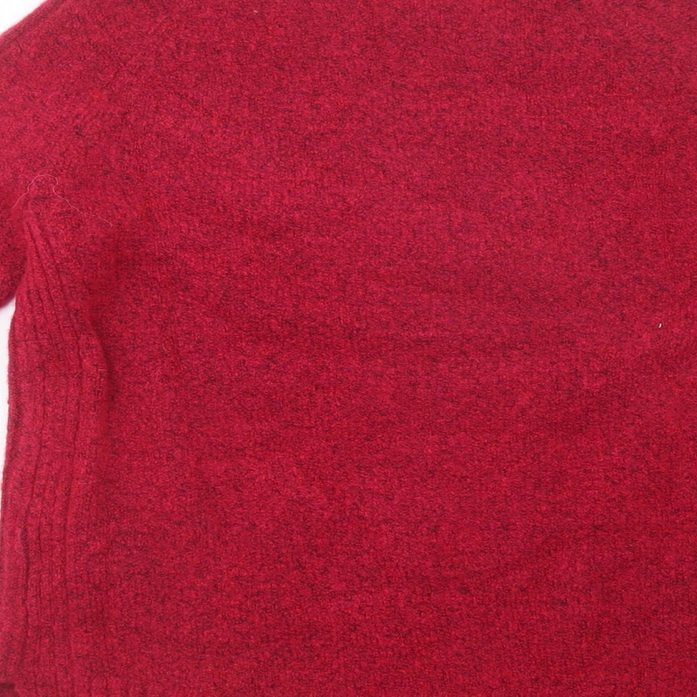 Marks & Spencer Womens Pink Crew Neck Acrylic Pullover Jumper Size XS