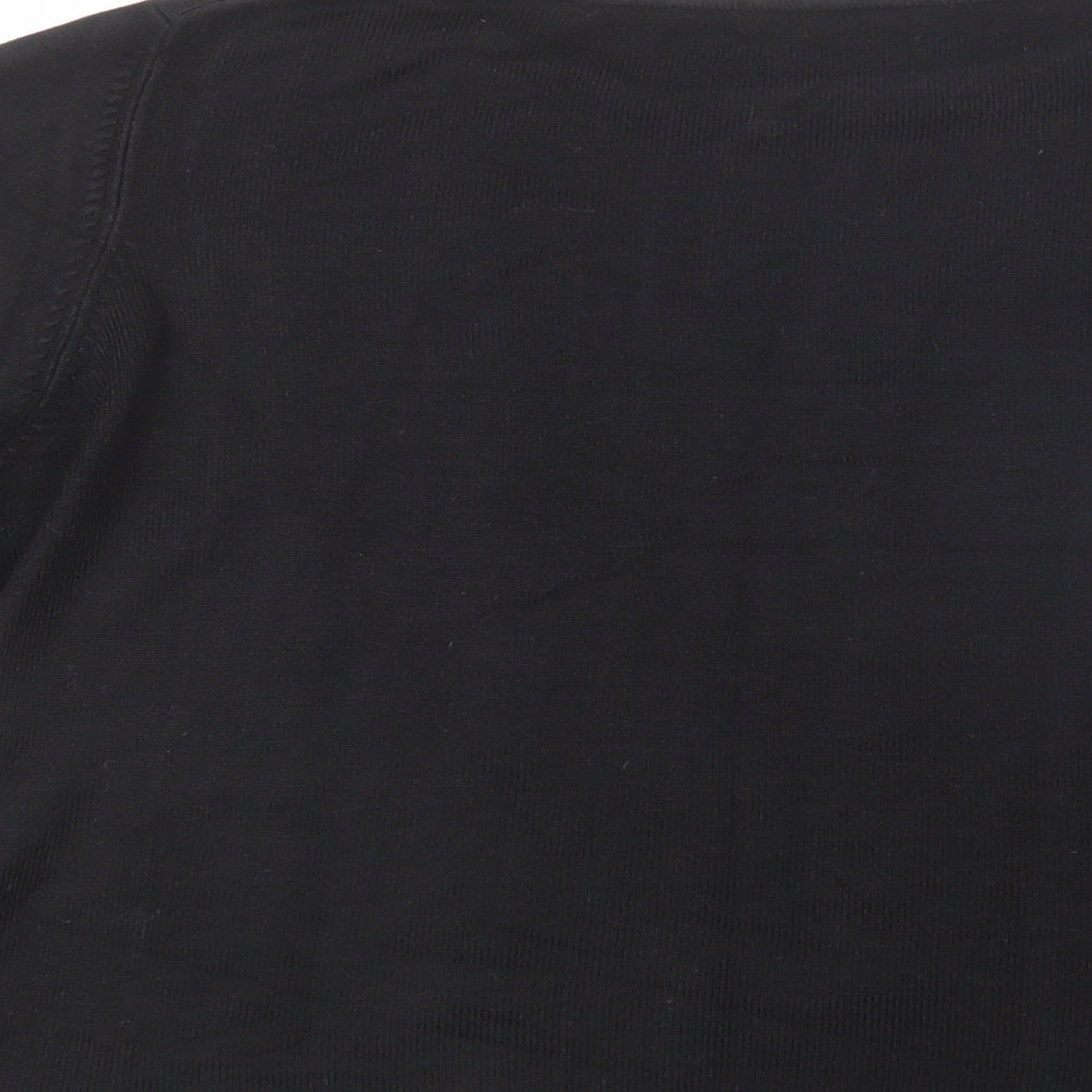 Marks and Spencer Womens Black Round Neck Acrylic Pullover Jumper Size 14