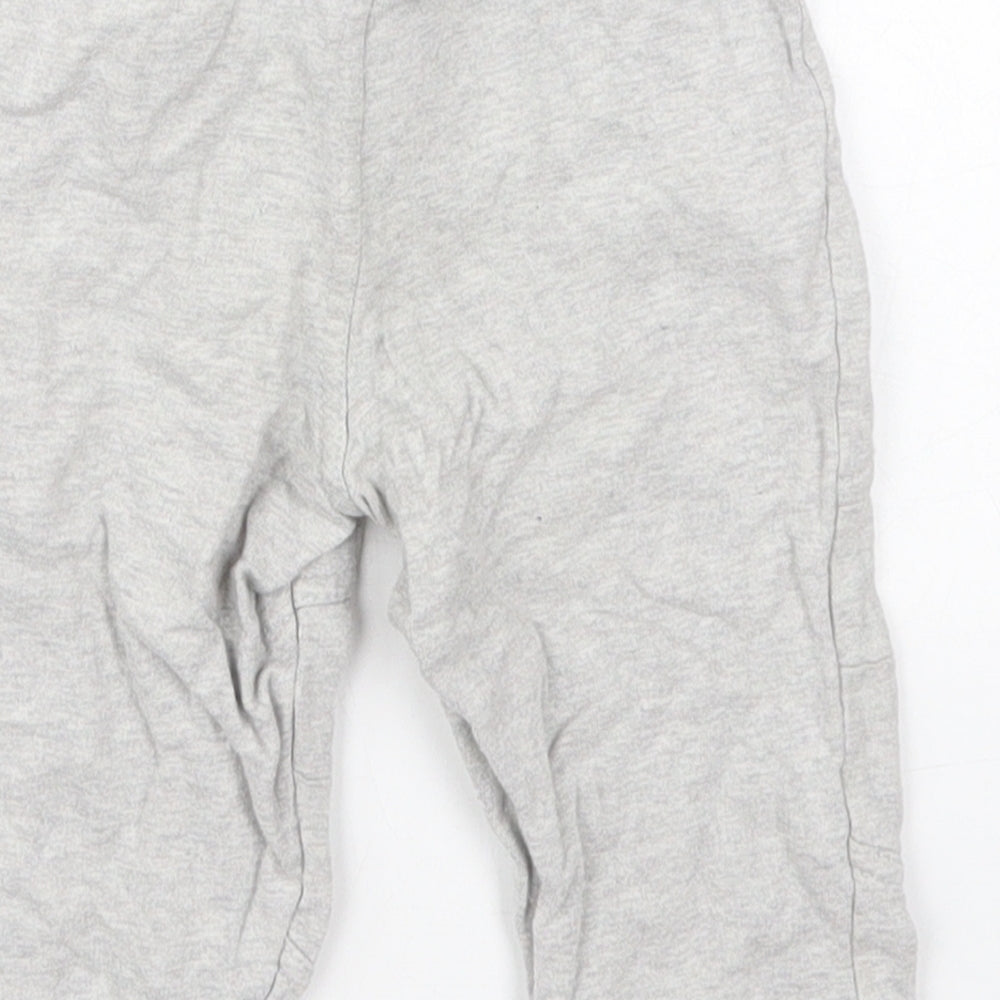 Bluezoo Boys Grey Cotton Sweatpants Trousers Size 9-12 Months Drawstring