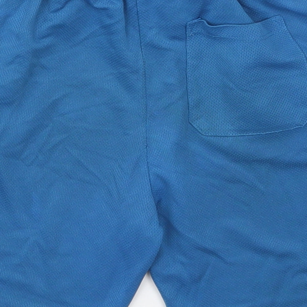 Pep&Co Boys Blue Polyester Sweat Shorts Size 9-10 Years Regular Drawstring