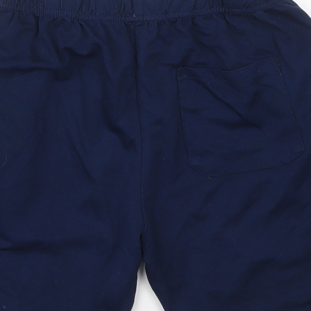 Pep&Co Boys Blue Polyester Sweat Shorts Size 9-10 Years Regular Drawstring