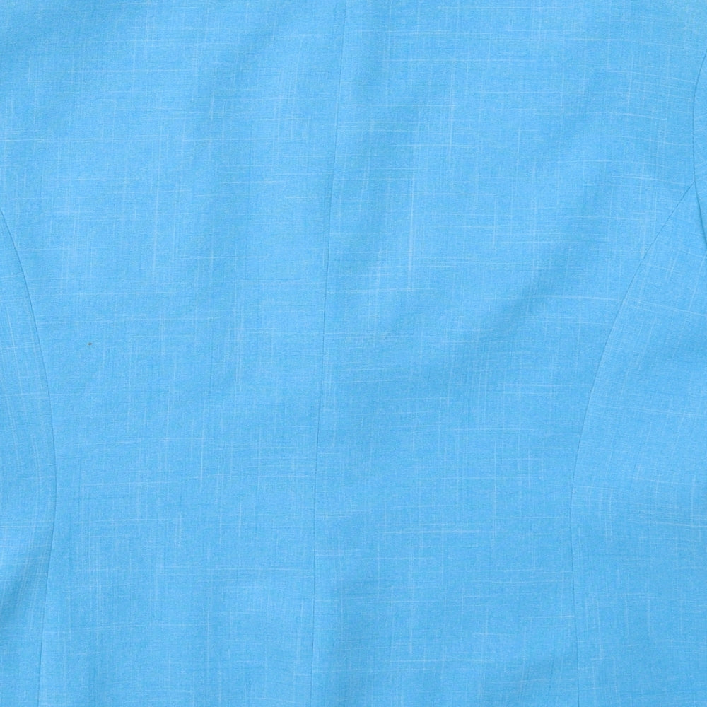 Isabelle Womens Blue Jacket Blazer Size 16 Button