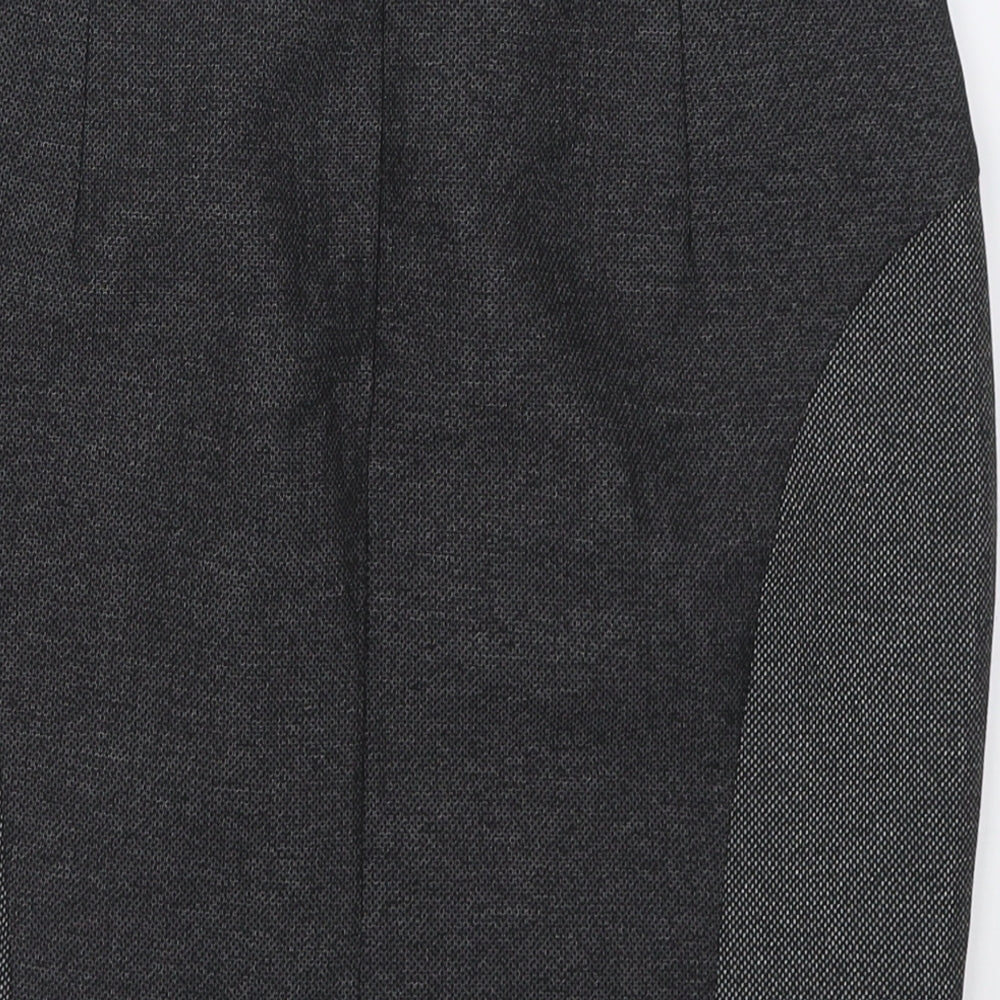 NEXT Womens Grey Polyester A-Line Skirt Size 21 in Zip