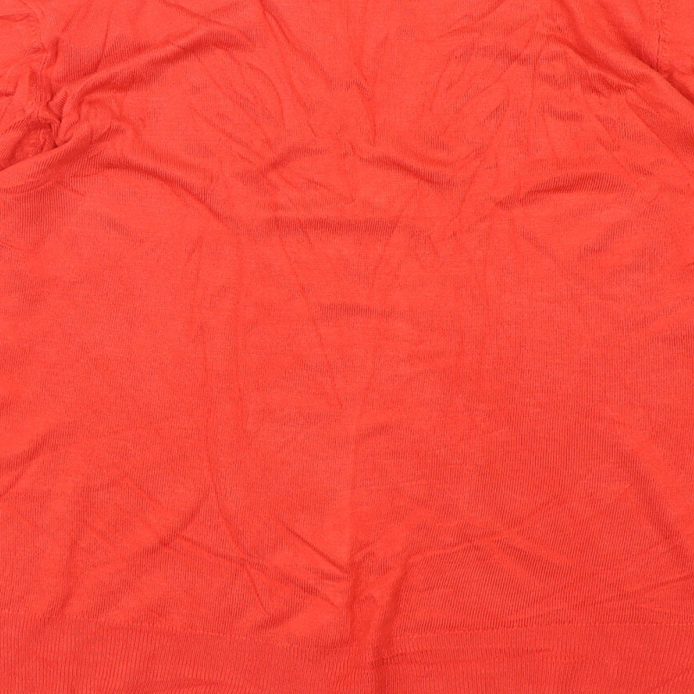 George Womens Red Round Neck Viscose Pullover Jumper Size 12