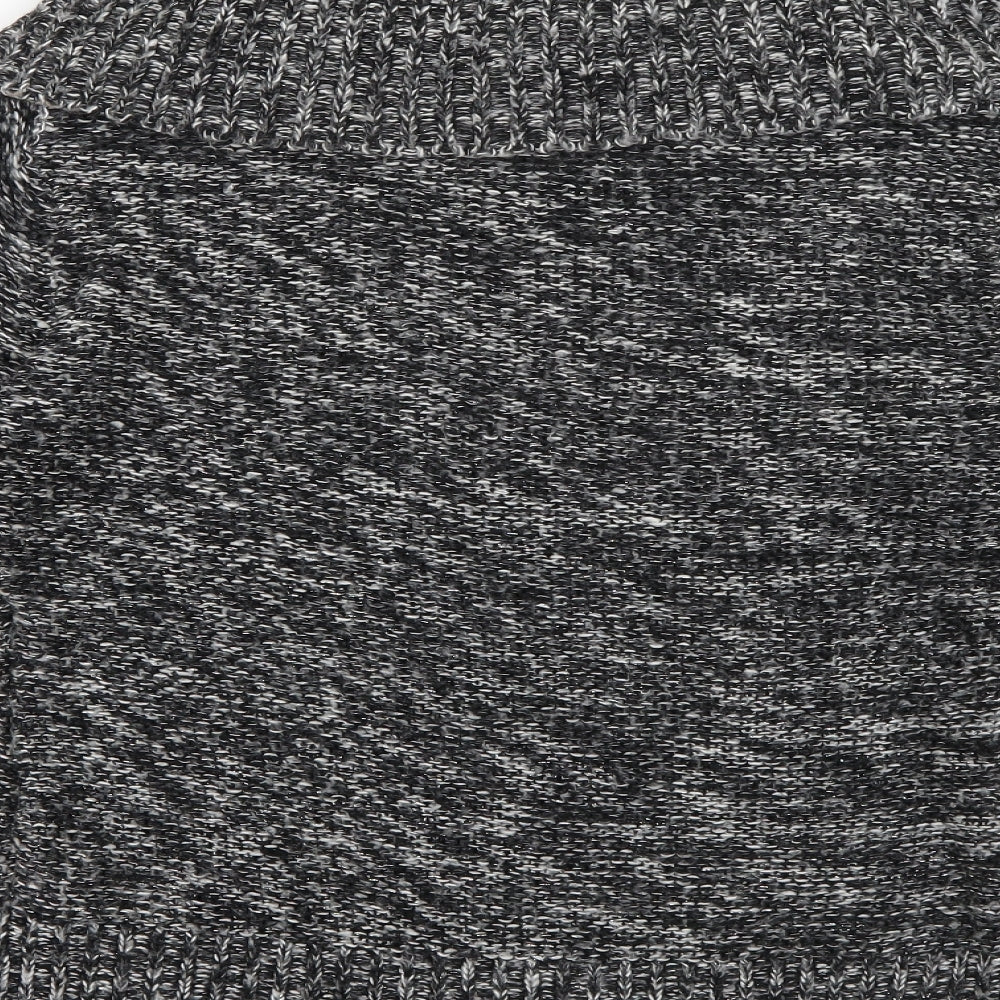 Evie Womens Grey Roll Neck Acrylic Pullover Jumper Size 10