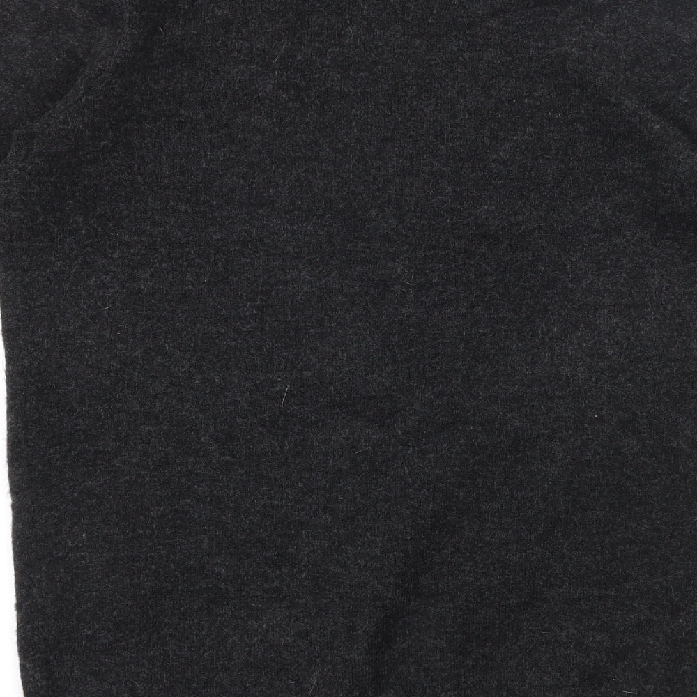 H&M Womens Grey V-Neck Acrylic Cardigan Jumper Size XS