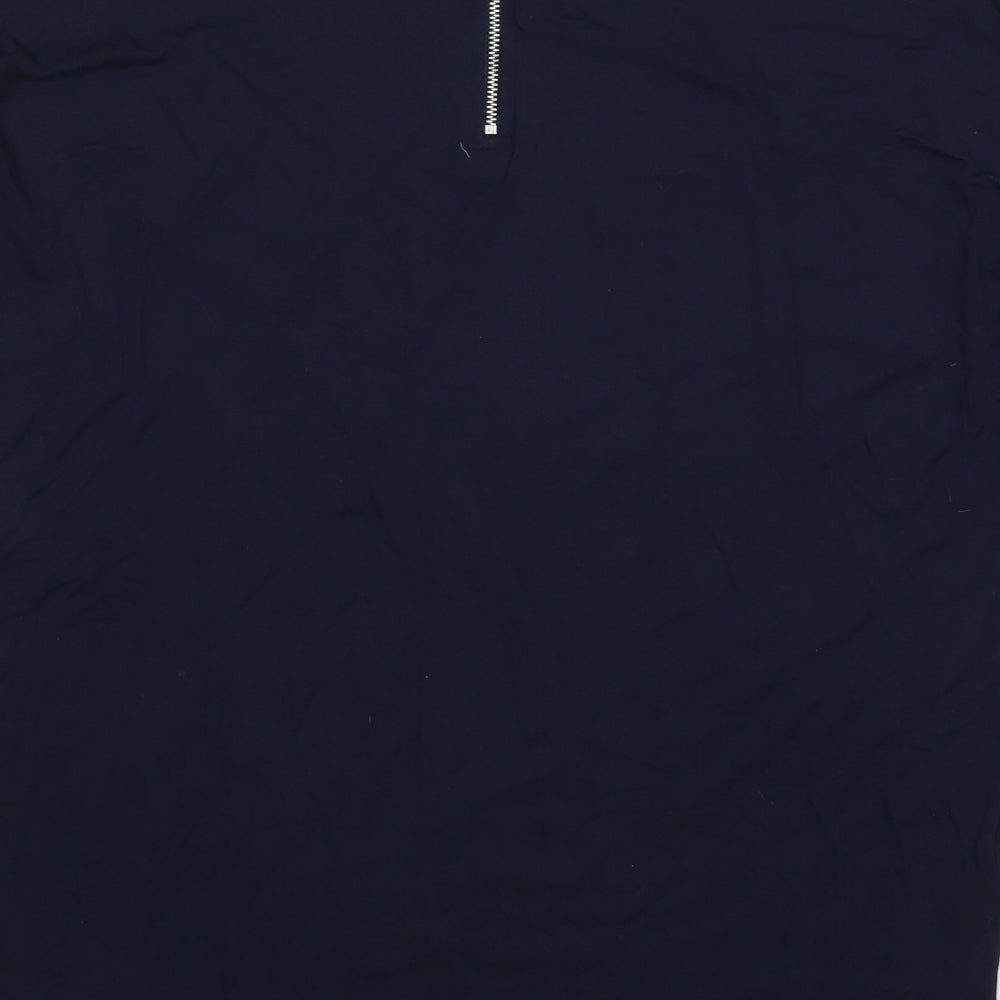 Select Womens Blue Viscose Basic T-Shirt Size 12 Round Neck