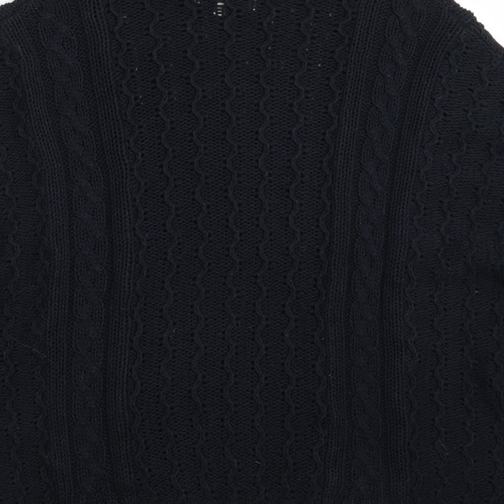 Papaya Womens Blue High Neck Acrylic Pullover Jumper Size M