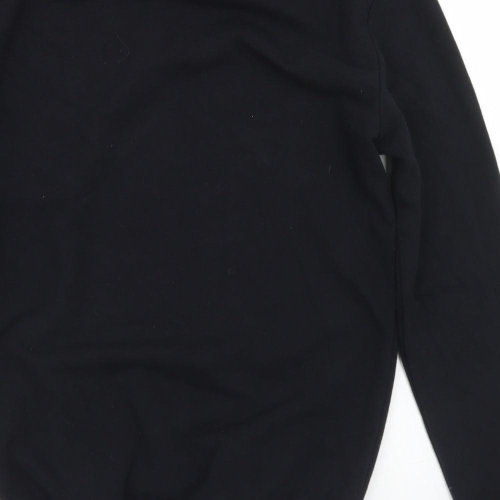 F&F Womens Black Cotton Pullover Sweatshirt Size S - Rainbows