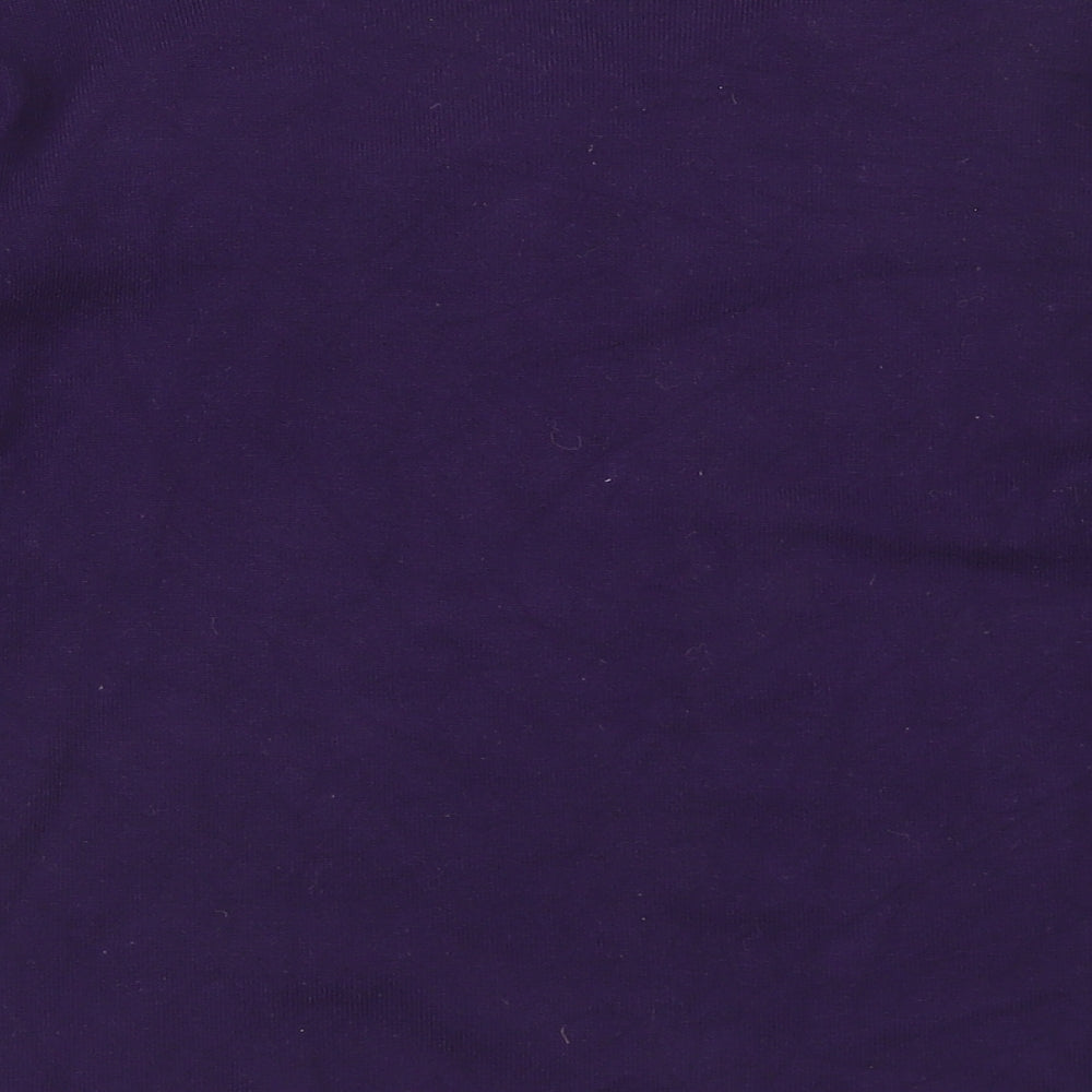 Bonmarché Womens Purple Round Neck Viscose Pullover Jumper Size M